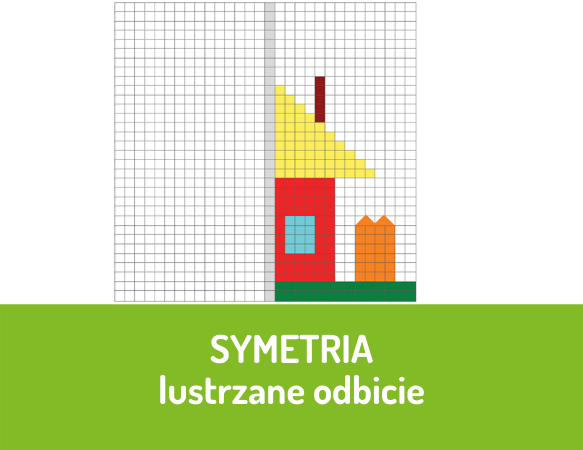 Symetria - odbicie lustrzane, kolorowanka