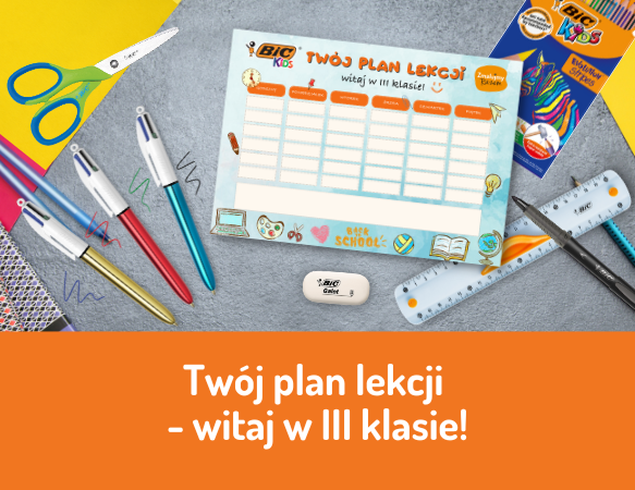 Twój plan lekcji - witaj w III klasie!