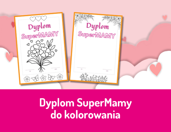 Dyplom SuperMamy do kolorowania