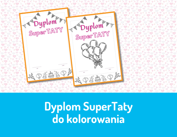 Dyplom SuperTaty do kolorowania