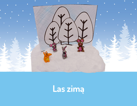 Las zimą