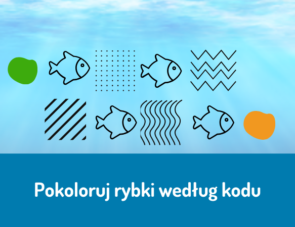 Pokoloruj rybki według kodu