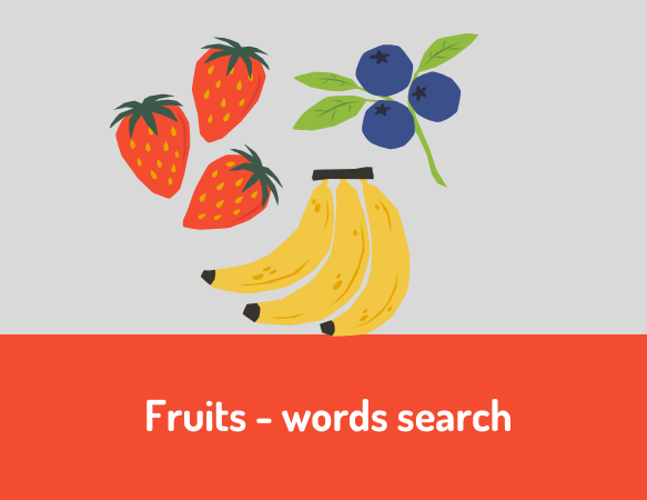Fruits - words search