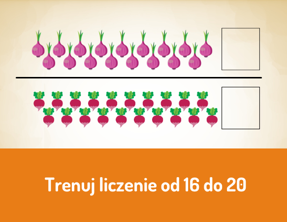 Trenuj liczenie od 16 do 20
