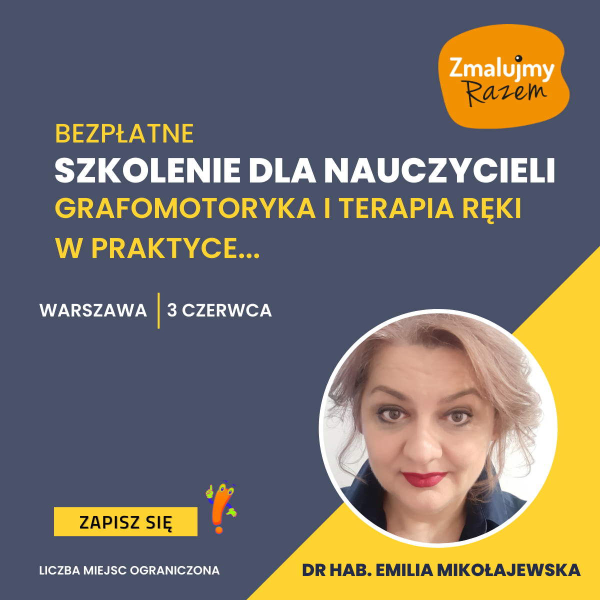 Szkolenie pt. Grafomotoryka i terapia ręki w praktyce - jak dobierać narzędzia i trenować z dzieckiem na co dzień?