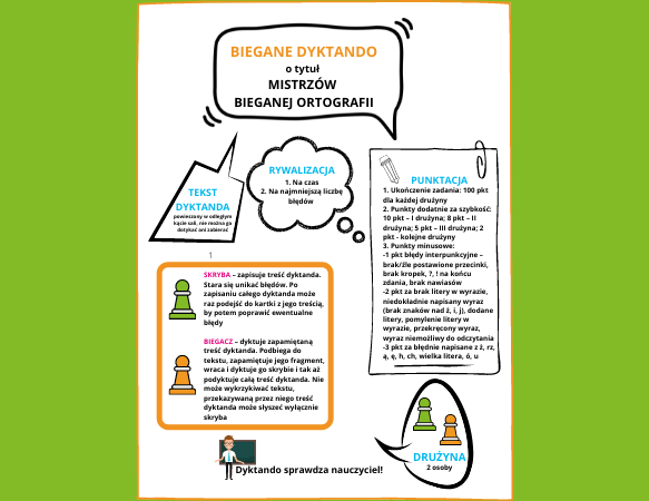 Dyktanda w biegu, czyli jak wykorzystać zajęcia ruchowe do nauki ortografii