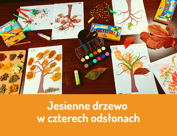 Jesienne drzewo w czterech odsłonach