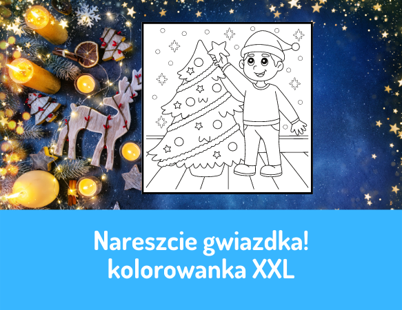 Choinka - kolorowanka XXL
