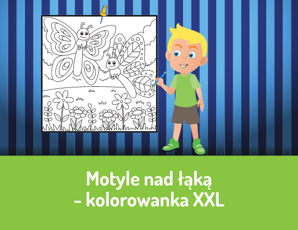 Kolorowanka XXL – motyle nad łąką