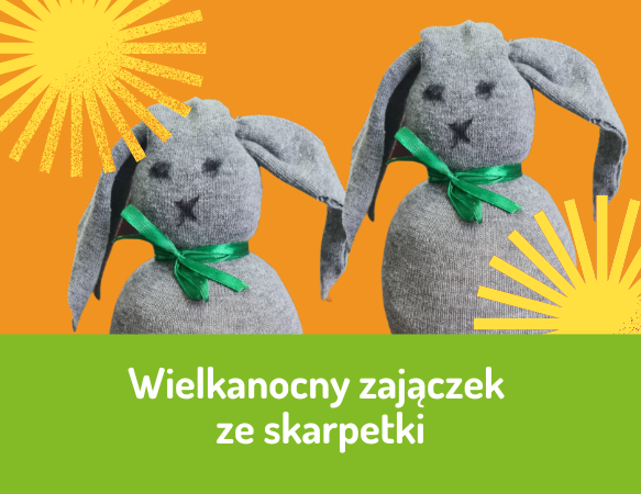 Wielkanocny zajączek ze skarpetki