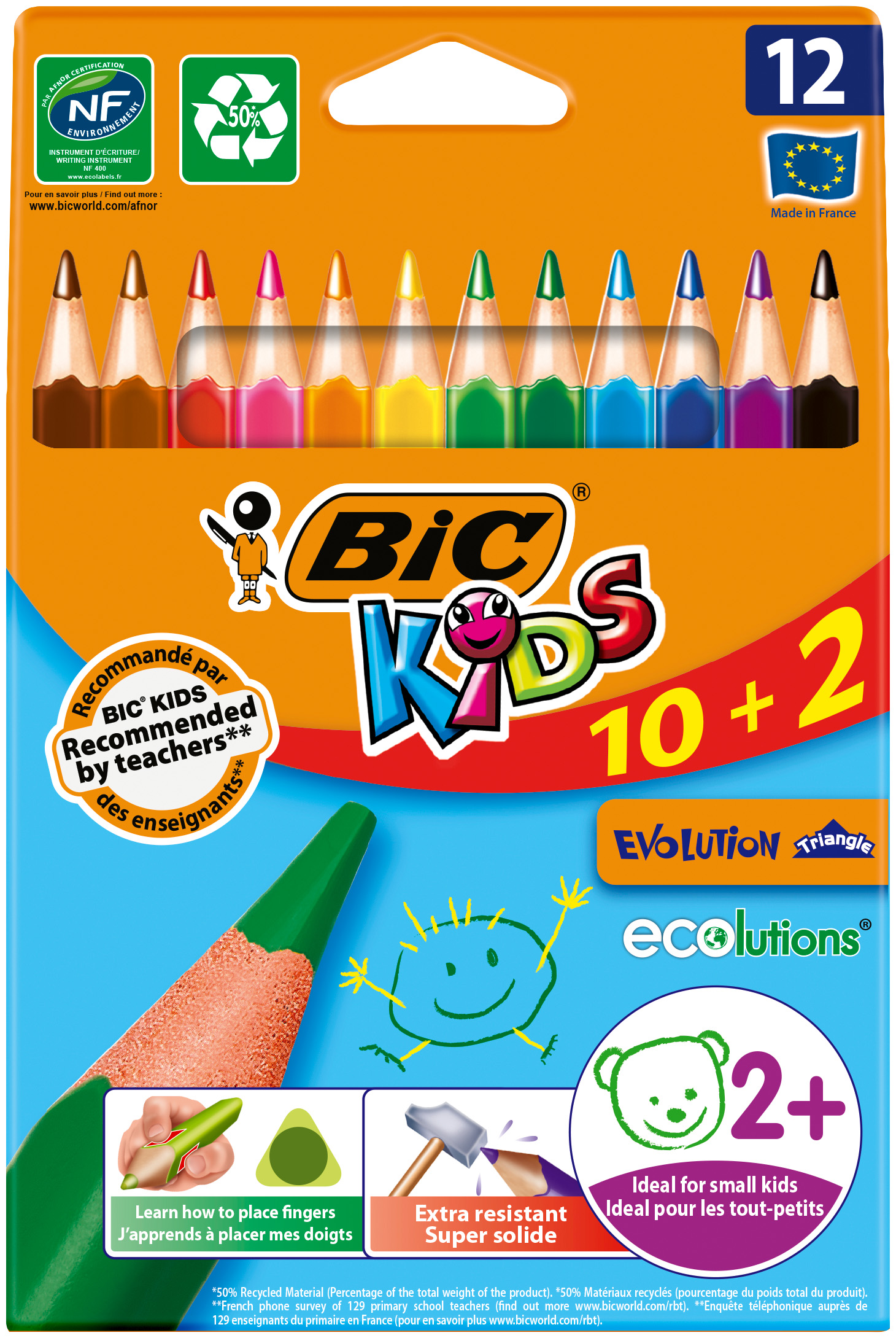 BIC® Kids Evolution™ Triangle Ecolutions® kredki ołówkowe